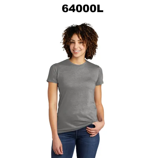 Gildan&reg; Softstyle Women&rsquo;s Crewneck Short Sleeve T-Shirt Graphite heather {3}