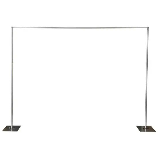 Heavy Duty Pipe Drape Kit Backdrop Support w/ Metal Steel Base-Height Adjustable {2}