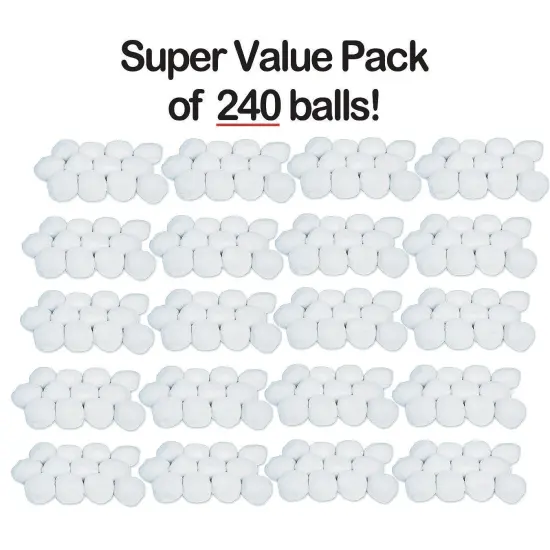 White Puff Snowballs, 4" (Case of 240) {1}