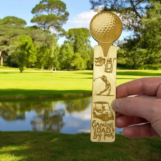 Bookmark - Greatest Dad By Par - Birch wood {5}