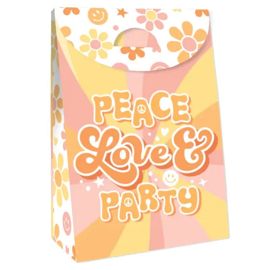 Big Dot of Happiness Stay Groovy - Boho Hippie Gift Favor Bags - Party Goodie Boxes - Set of 12 {3}