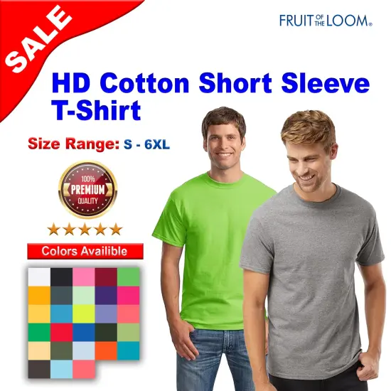 Fruit of the Loom&reg; HD Cotton Short Sleeve Crewneck Tee Chocolate {2}