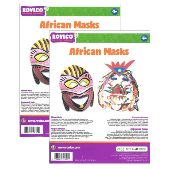 African Masks, 20 Per Pack, 2 Packs {1}