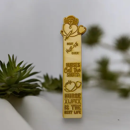 Bookmark - Best Nurse Ever - Birch wood {2}
