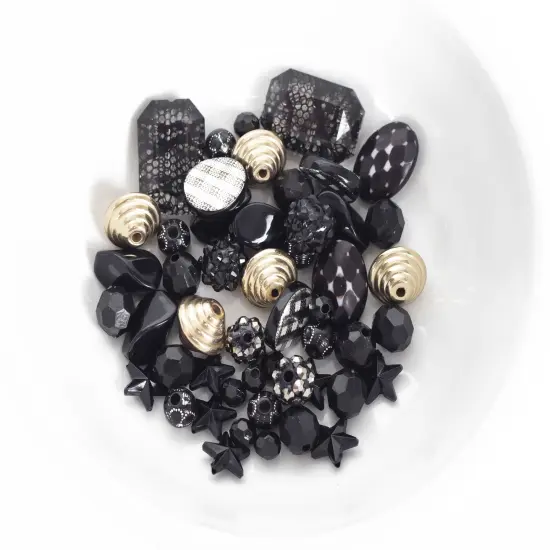 CousinDIY Fun Pack Bead Mix-Black Mix {6}