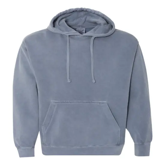 Comfort Colors&reg; Garment-Dyed Hooded Long Sleeve Sweatshirt Blue jean {1}