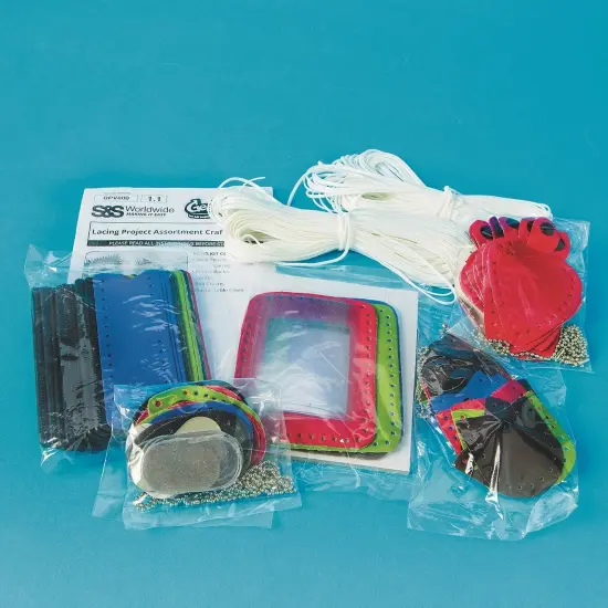 Lacing Projects Assortment Craft Kit - 5 Different Kits (Pack of 50) {3}