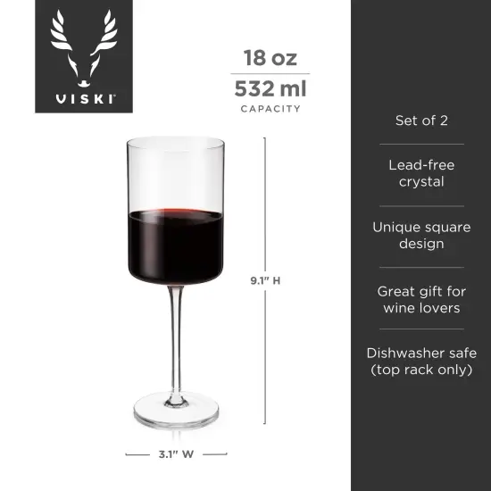 Laurel Crystal Red Wine Glasses  {5}