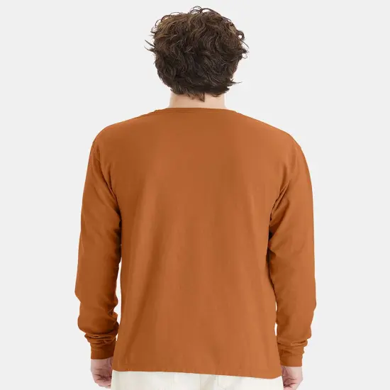 ComfortWash by Hanes&reg; Garment-Dyed Long Sleeve Crewneck T-Shirt Moss {5}
