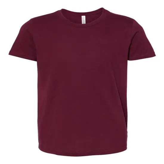 BELLA + CANVAS&reg; Youth Jersey Crew Neck Short Sleeve Tee - 3001Y Maroon {1}