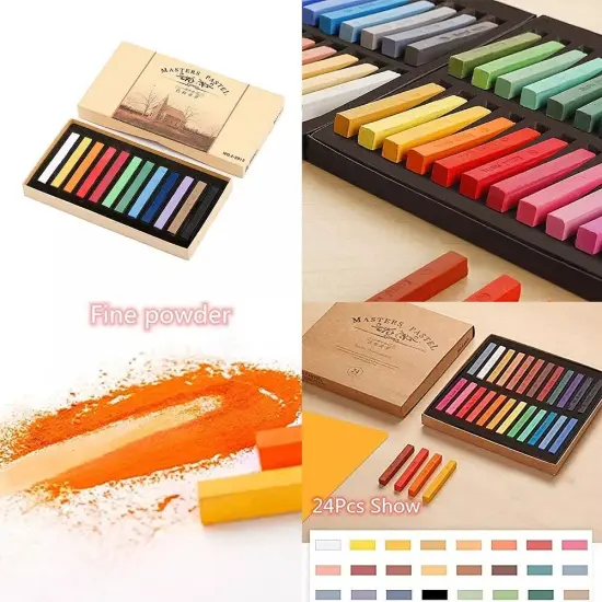 Soft Long Square Dry Pastel Chalk Set {1}