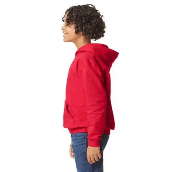 Port & Company&reg; Youth Core Fleece Pullover Hooded Sweatshirt Charcoal {4}