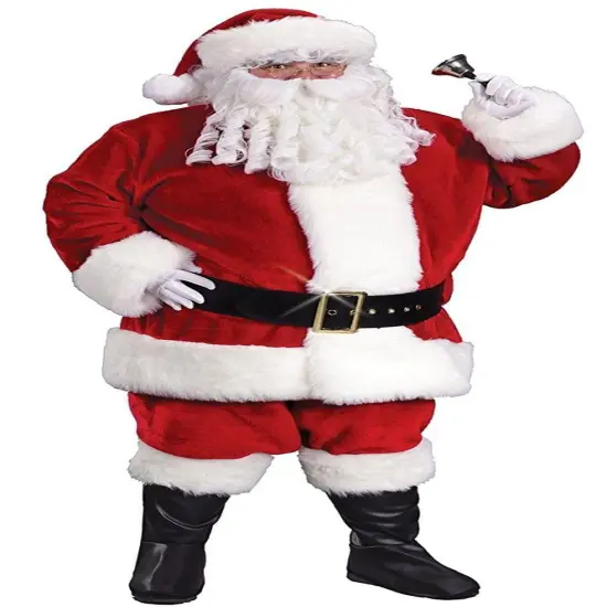 Santa Plush Crimson Plus Size Costume {1}
