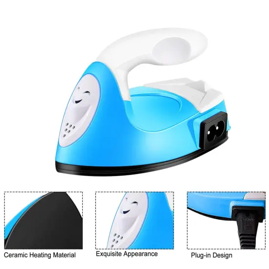 Iron Mini Iron Press,Mini Heat Press Machine for T Shirts Shoes and Hats Small Heat Transfer Vinyl Projects,Portable Travel Irons Mini Heat Press Crafting Craft Clothes {4}