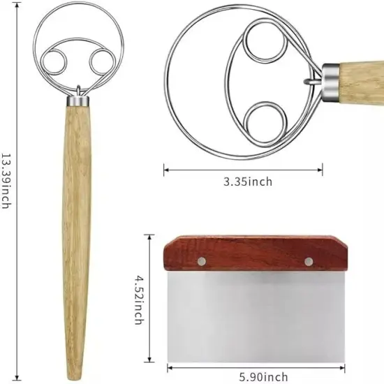 2 Pack Stainless Steel Dutch Whisk {5}