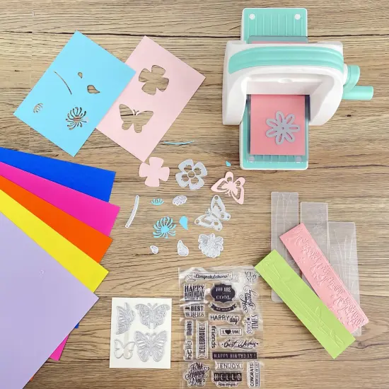 Craft Die Cutting & Embossing Machine, Mini Die Cut Machine, 3 1/8" Feeding Slot for 3" Paper and Other Materials {3}