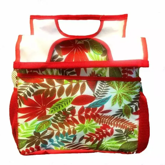 9-Piece Garden Tools Set with Gloves and Colorful Tote Gardening Hand Tools Kit {3}