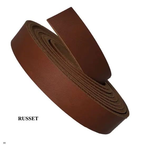3/4 Inch Leather Strips Latigo 6-7oz (2.4 - 2.8 mm) up to 96" Long - Belts - Collars - Leashes - Purse Straps - Guitar Straps - Hat Bands {3}