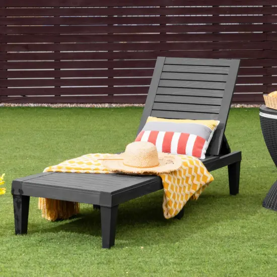 Outdoor Recliner Chair With 5-position Adjustable Backrest Brown {7}