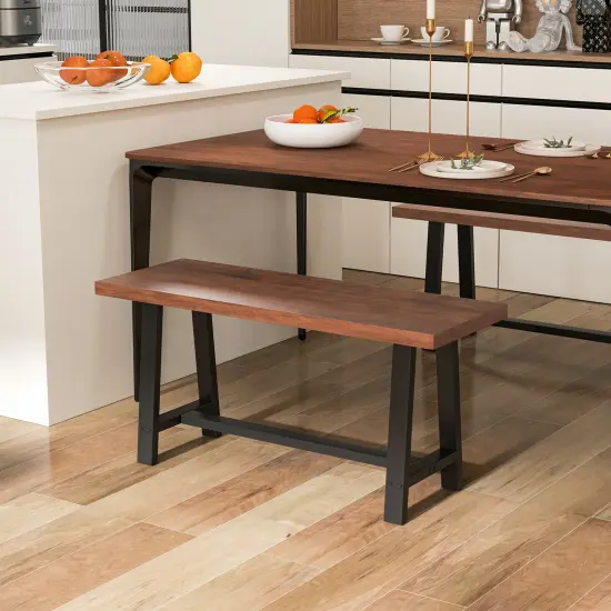 40 Inch Dining Bench 2 Person Entryway Shoe Bench With Metal Frame-40 Inches {1}