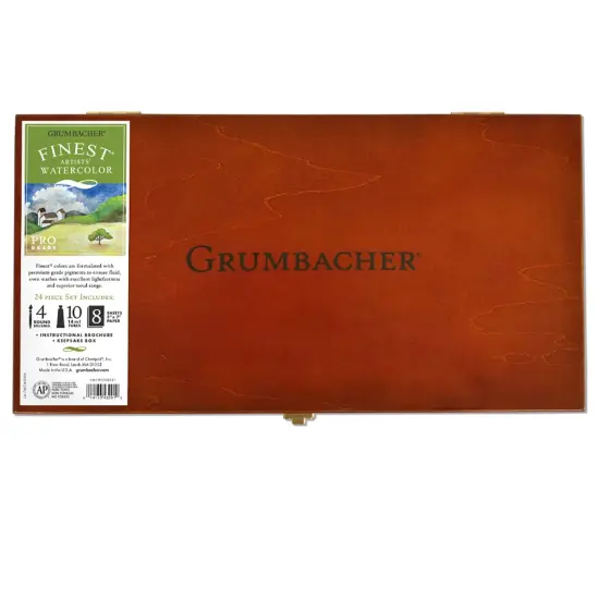 Grumbacher&reg; Finest&reg; Watercolor Wooden Case Set, 14ml {2}
