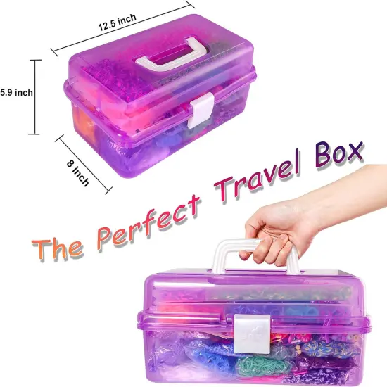 Loom Rubber Bands Bracelet Kit - 15,000+ Bands for DIY Crafting Purple {4}