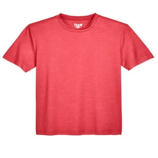 Team&reg; Youth Sonic Heather Performance T-Shirt Sp Red Heather {1}