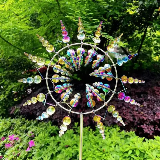 3D Windmill Kinetic Metal Sculpture Wind Spinner Yard Garden Outdoor Decoration {4}
