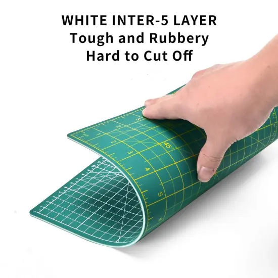 Self Healing Cutting Mat: 9"x12" Non-Slip PVC Double Sided 5-Ply A4 Art Craft Rotating Mat, Rotary Cutting Mat for Quilting, Sewing Crafts Hobby Fabric Precision Scrapbooking Project Gr {5}