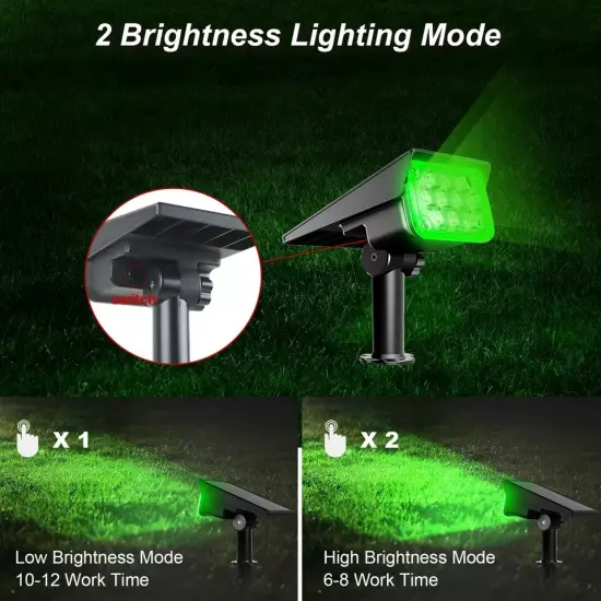 4Pack Solar 20-LED Green Spotlights Outdoor Garden Security Pathway Wall Lamp {4}