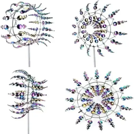 3D Windmill Kinetic Metal Sculpture Wind Spinner Yard Garden Outdoor Decoration {2}