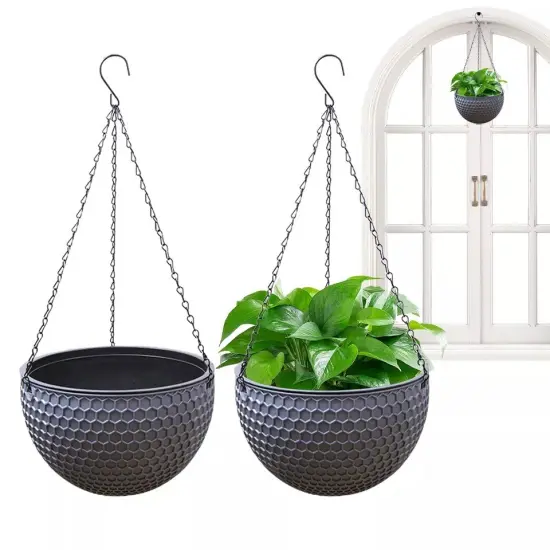 2pcs 6.5" Pot Hanger Modern Planter White {6}