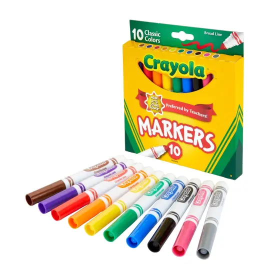 Crayola Broad Line Markers-Classic Colors 10/Pkg {5}