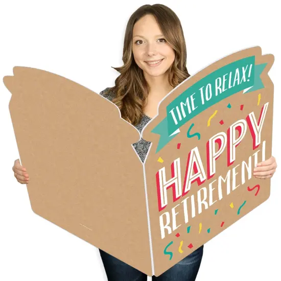 Big Dot of Happiness Retirement - Congratulations Giant Greeting Card - Big Shaped Jumborific Card {1}