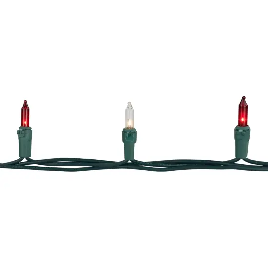 Northlight Mini Incandescent Christmas Lights -Red and Clear - 20.25' Green Wire - 100ct {7}