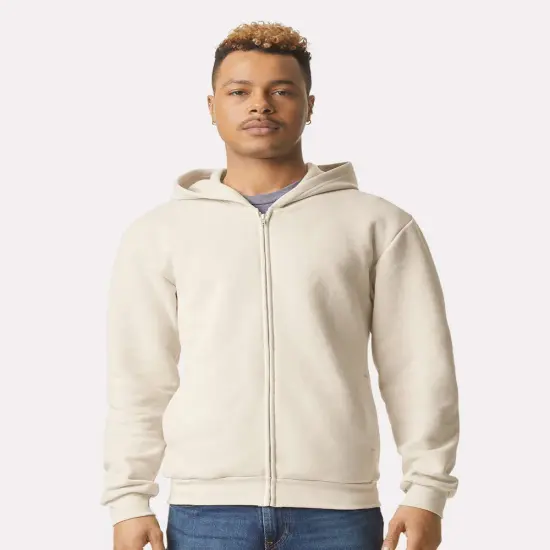 American Apparel&reg; ReFlex Fleece Full-Zip Hoodie Bone {1}