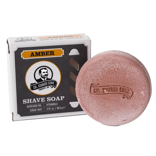 Colonel Conk Amber Shaving Soap - Large Shaving Soap Original Amber Scented {3}