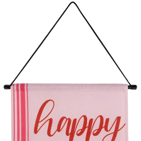Northlight Set of 2 Pink "Welcome" and "Happy Valentine's Day" Outdoor Door Banners 71" {7}