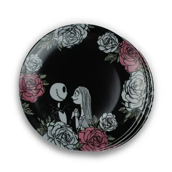 OFFICIAL Nightmare Before Christmas 10" Plate | Feat. Jack & Sally | Set of 4 {3}