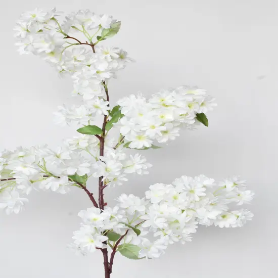 40" Faux Cherry Blossom Branch Stem Cream {2}