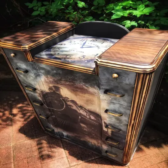 Clock at Grand Central - Paper for Decoupage Crafting and Multi Media Art {3}