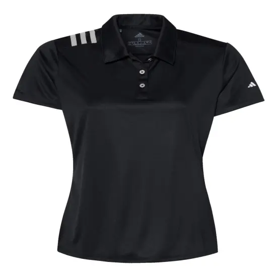 Adidas&reg; Women's 3-Stripes Shoulder Polo Collegiate royal/ gr {3}