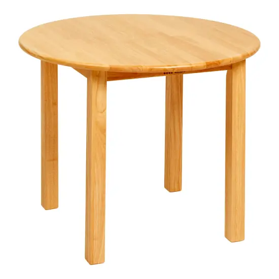 30in D Round Hardwood Table with 22in Legs, Kids Furniture Honey {1}