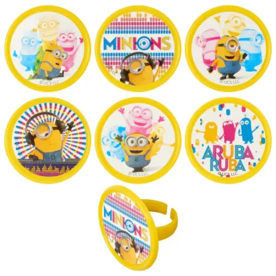 Despicable Me Minions Celebrations Cake Cupcake Rings - 12ct per order {3}