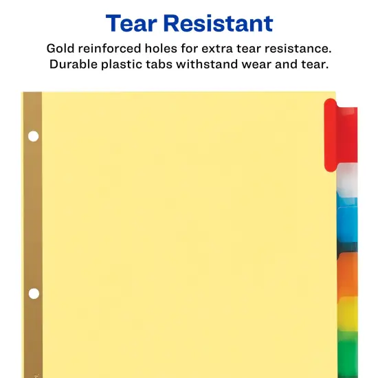 Avery 8-Tab Dividers, Insertable Multicolor Big Tabs, 6 Sets of 11111 {5}