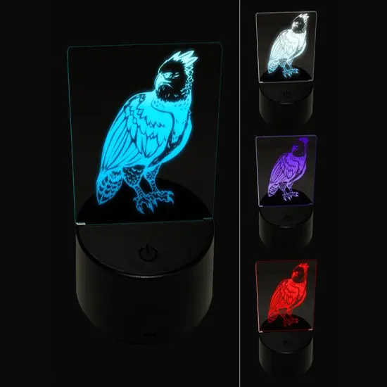 Magnificent Harpy Eagle 3D Illusion LED Night Light Sign Nightstand Desk Lamp {1}