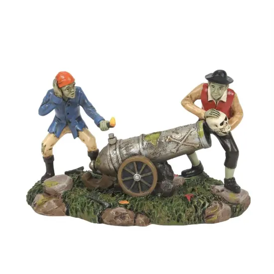 Department 56 Department 56 Snow Village Explosive Skullduggery Halloween Tabletop Decoration #6011441 Green {1}