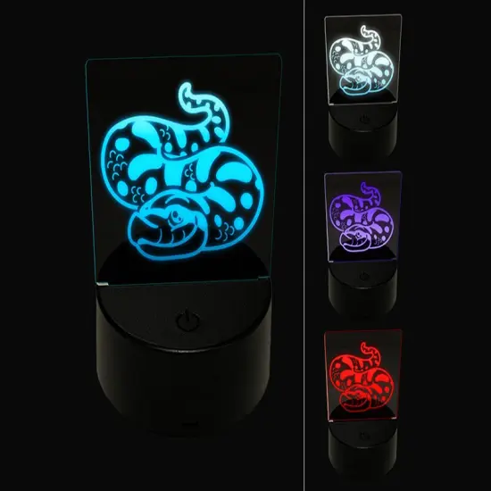 Cute Hognose Snake 3D Illusion LED Night Light Sign Nightstand Desk Lamp {1}