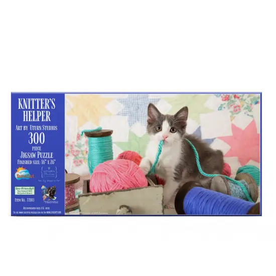 Sunsout Knitter's Helper 300 pc Jigsaw Puzzle 72103 {4}