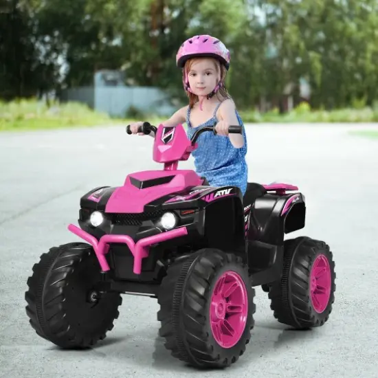 Iron Kids ATV Ride-On with Music, USB and 2 Speeds Pink {2}